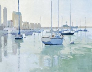 Moored Boats on San Diego Bay