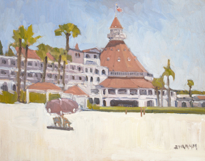 Umbrella at Hotel Del Coronado Beach