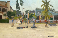 Friends Playing Beach Volleyball