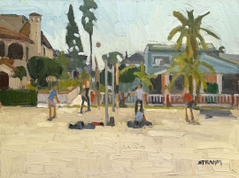 Friends Playing Beach Volleyball