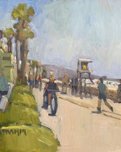 Rollerblading Downthe Boardwalk