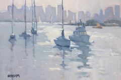 Moored Boats in the Evening