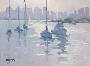 Moored Boats in the Evening Moored Boats in the Evening